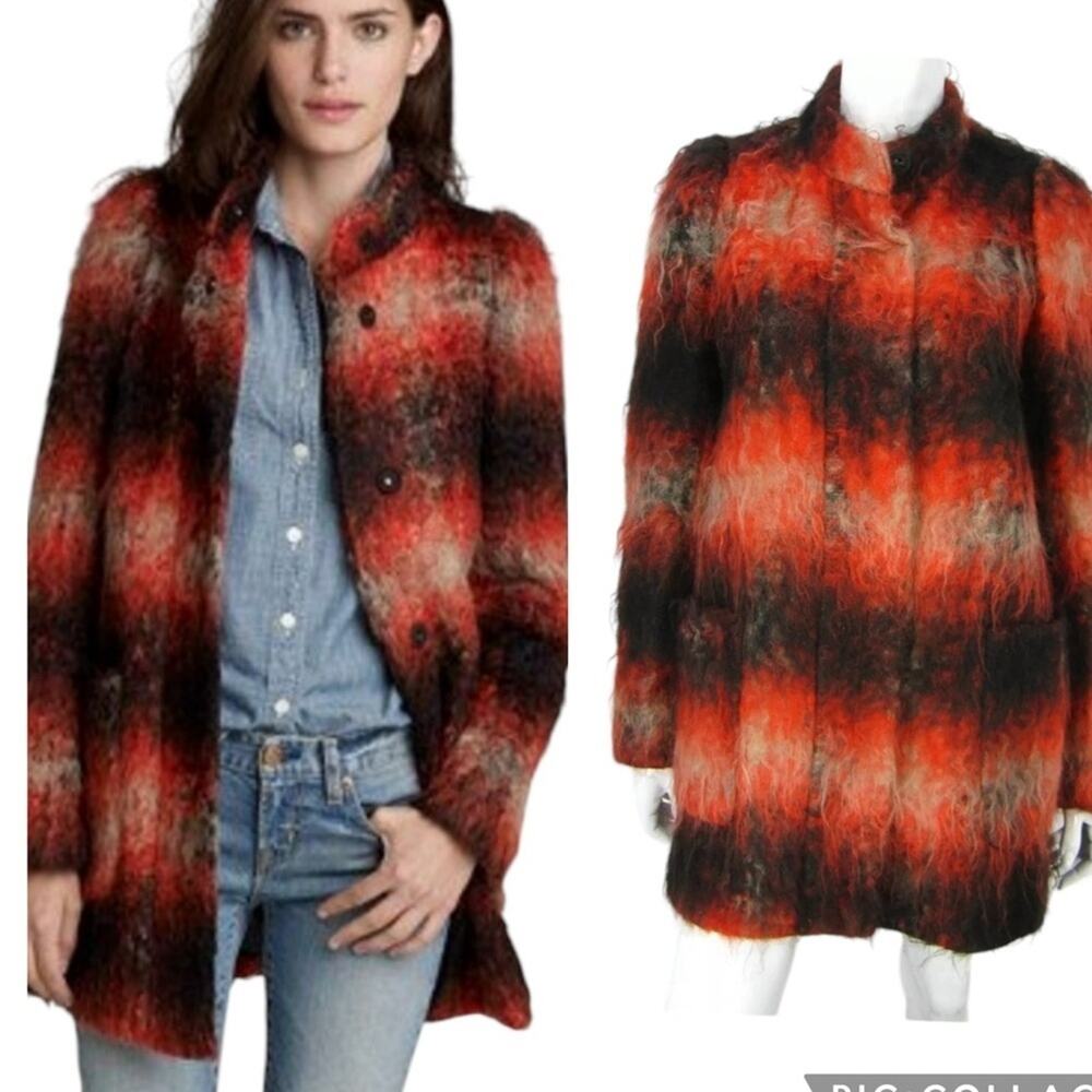 J.Crew Collection RARE Plaid Mohair Coat Size 2